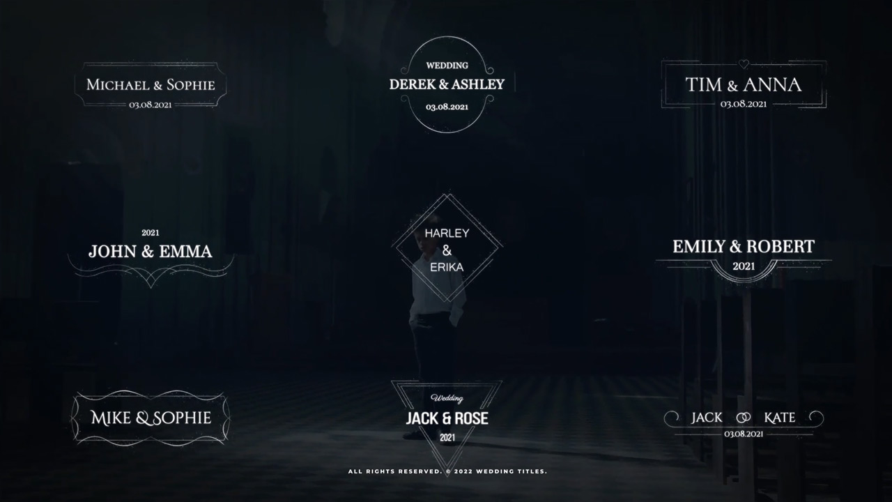 Wedding Clean Titles Free After Effects - Pik Templates