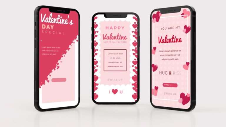 Happy Valentine Instagram Story After Effect Template
