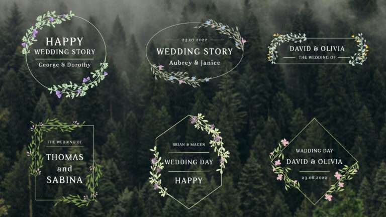 Wedding Titles Free After Effect Template