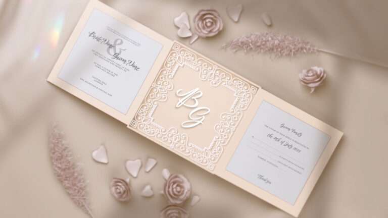 3D Wedding Invitation Box Free After Effect Template