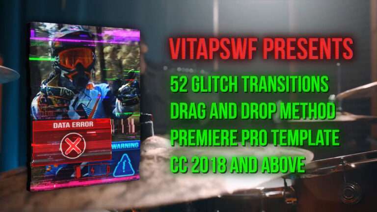 52 Free Drag and Drop Glitch Transitions for Premiere Pro