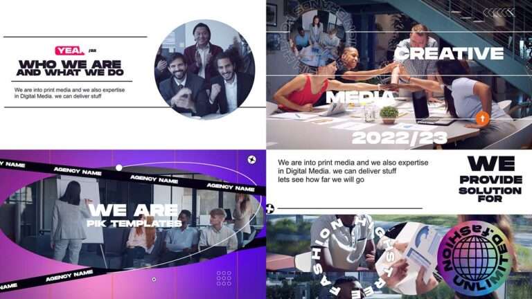 Agency Promo Showreel Free After Effect Template