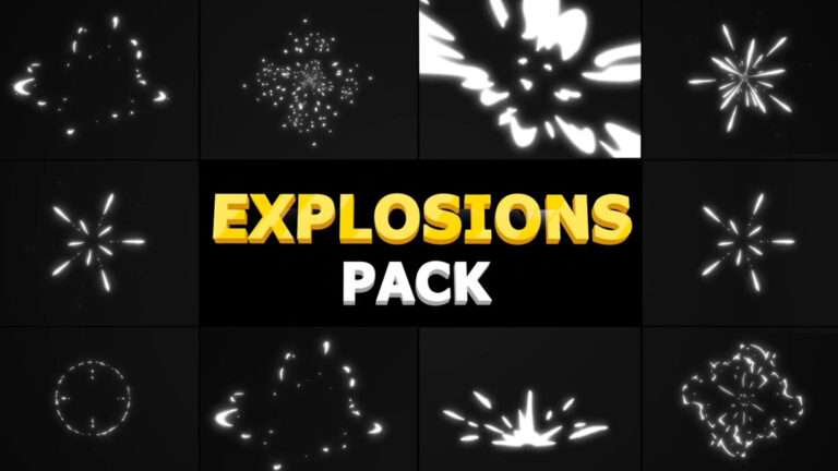 Free Cartoon Explosions Pack for After Effect Template