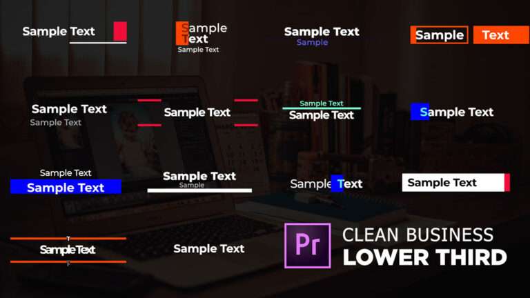Clean Business Lower Thirds Free Premiere Pro Template