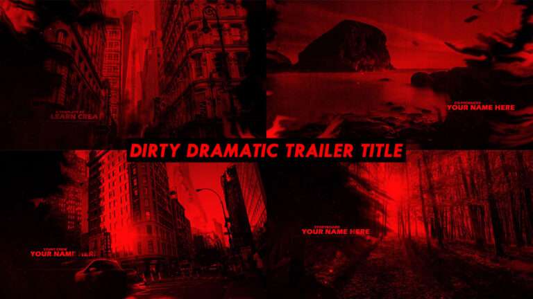 Dirty Dramatic Trailer Title Free After Effect Template