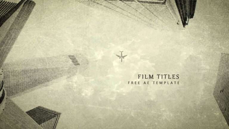 Cinematic Film Titles Free After Effect Templates