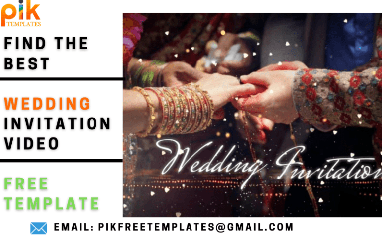 Find the best wedding invitation video free template after effects