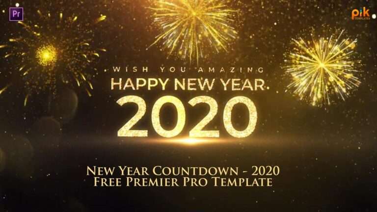 New Year Countdown 2020 Free Premiere Pro Template
