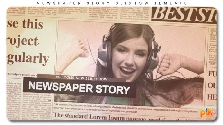 Newspaper Story Slideshow After Effect Template