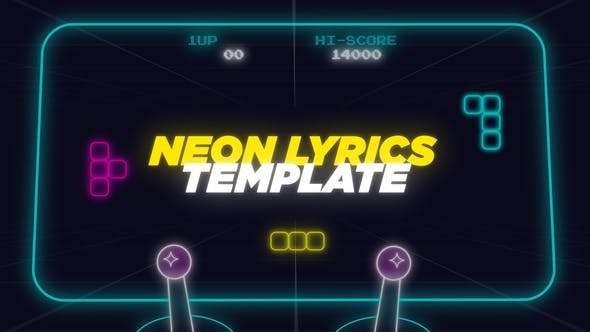 Neon Lyrics Template and Elements Free After Effect Template