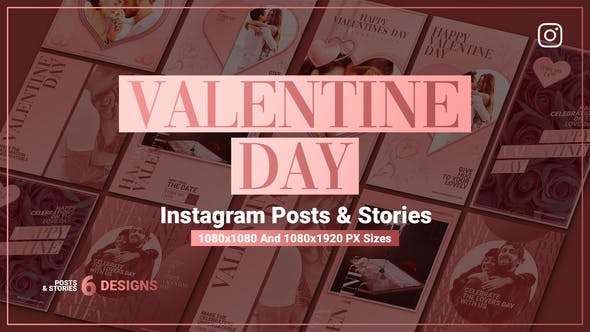 Valentine’s Day Instagram Stories Free After Effect Template