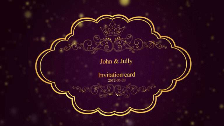 Vintage Wedding Invitation Card Free After Effect Template