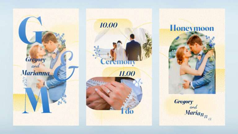 Wedding Invitation Instagram Stories After Effects Template