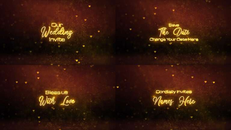 Wedding Invitation Titles Free Download After Effects Templates