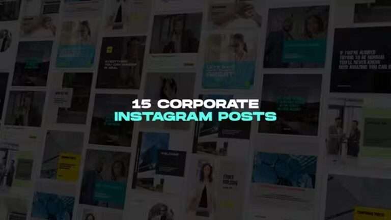 Corporate Instagram Posts Free After Effect Template