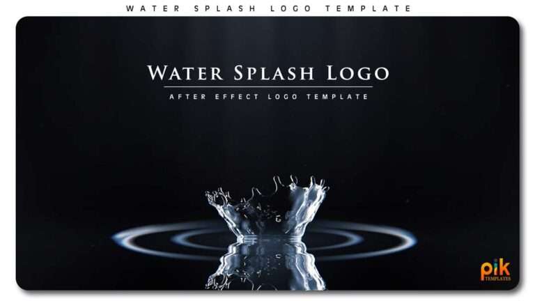 Water Splash Logo Free After Effect Logo Template