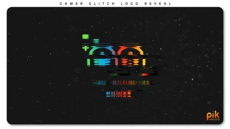 Gamer Glitch Logo Reveal Free After Effect Template