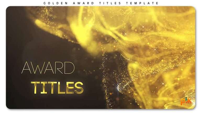 Golden Award Titles Free After Effect Template