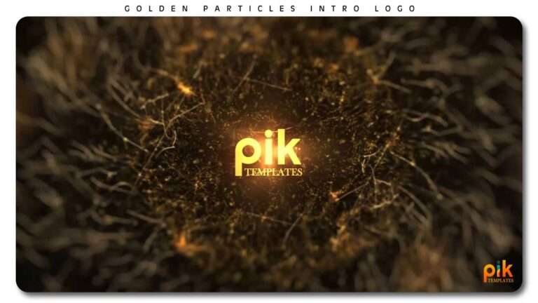 Golden Particles Intro Free After Effect Logo Templates