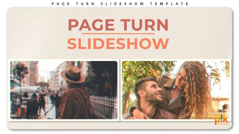 Page Turn Slideshow Free After Effect Template