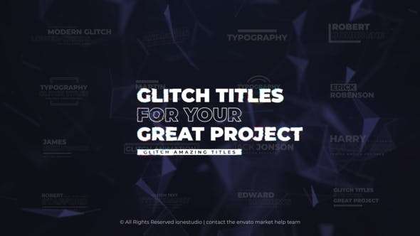 Glitch Title Free After Effect Template