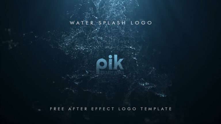 Water Splash Logo Free After Effect Logo Template