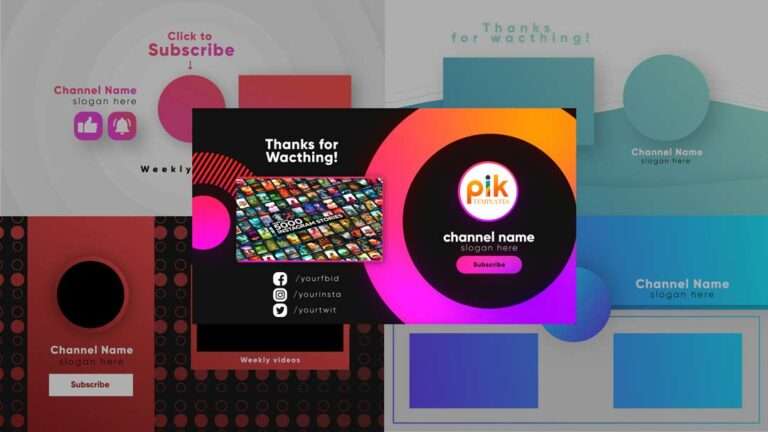Top 5 FREE Youtube Stylish EndScreen Templates for Premier Pro