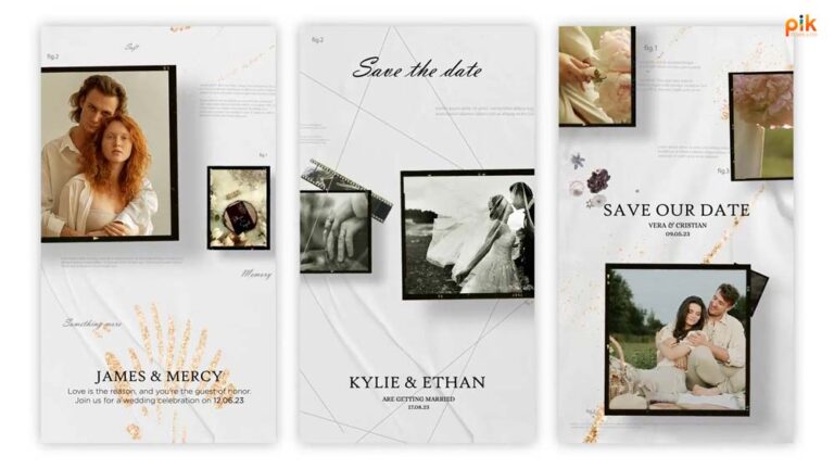 Glamorous Wedding Invitation Reels & Stories After Effects Template