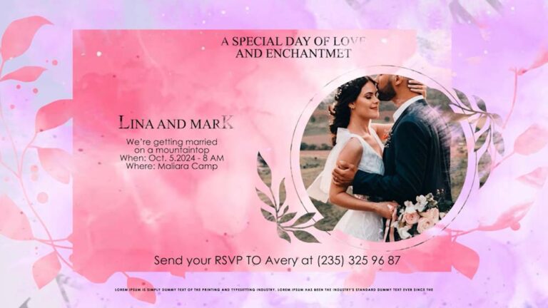 Wedding Invitation After Effects Template