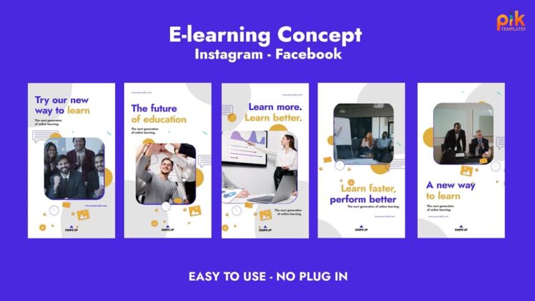 E-learning Concept Instagram Reel After Effects Template