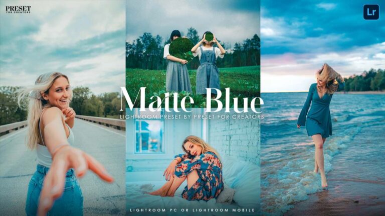 Free Matte Blue Effect Preset for Lightroom